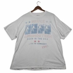 AE American Eagle Bruce Springsteen Born in USA Band Tee Shirt Boxy L/XL White